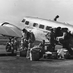 Father Christmas at an airport in Darwin