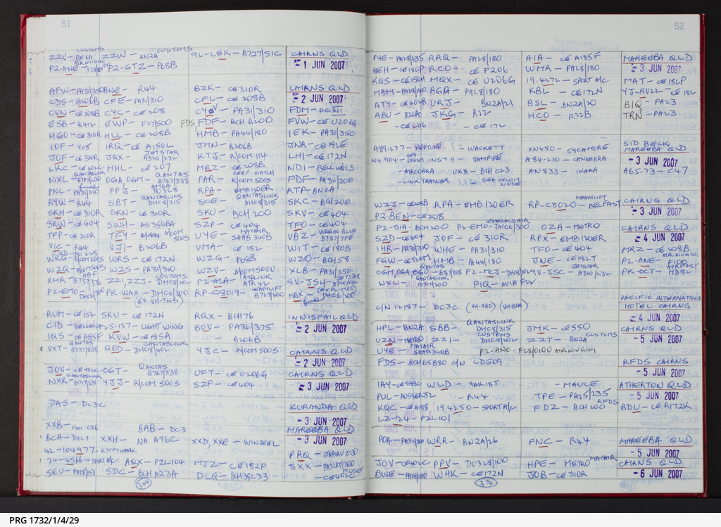 Aircraft logs • Manuscript • State Library of South Australia