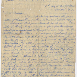 Letter to Gertrude Painter regarding her husband's death on the battlefield