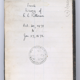 Private diaries of R.C. Patterson